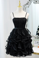 Bethany Dressystars  A-Line Spaghetti Strap Tulle Material Short Homecoming Dress