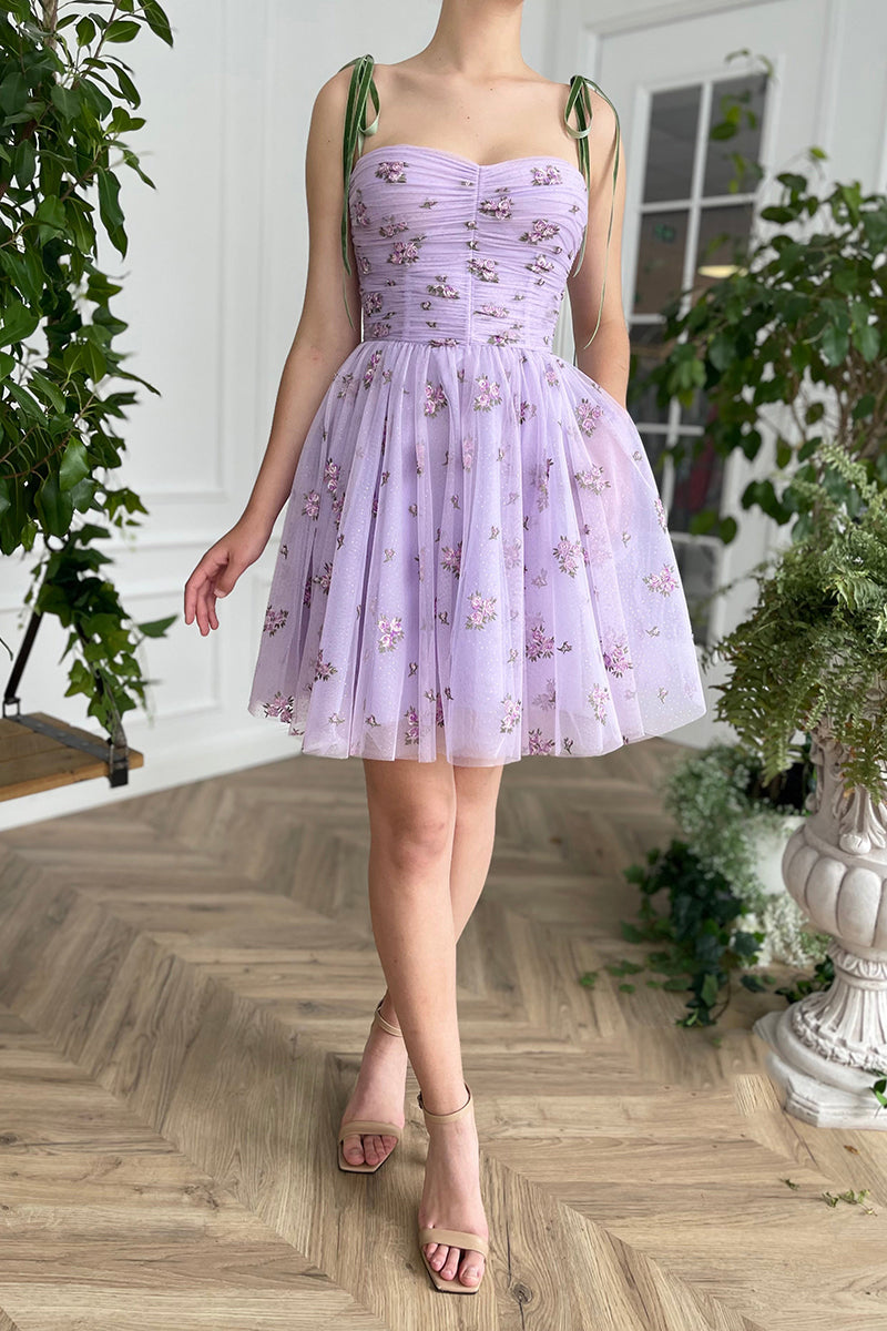 shoulder straps pleats vintage homecoming dress with pockets